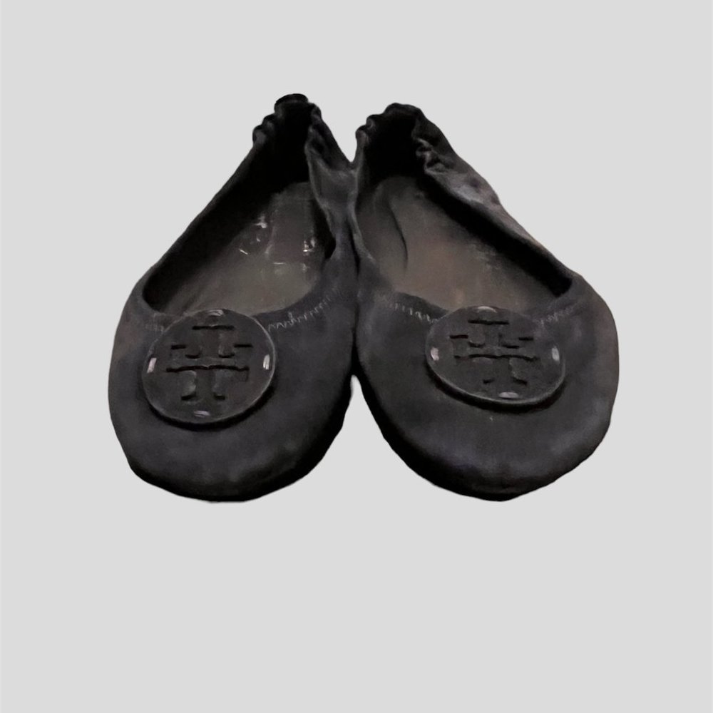 Tory Burch size 9.5 navy suede flats